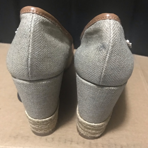 Tory Burch Canvas Wedge Sandals - Picture 3 of 5